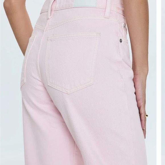 Pistola NWT Lexi mid rise bowed straight blush pink jeans size 31 - Picture 3 of 11